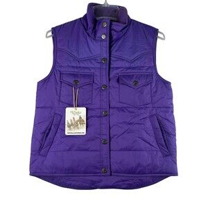 Walls Vest Womens Small Regular Purple Quilted Ranch Wear Snap Western Insulated